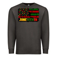 Smoke juneteenth american flag Premium Sweatshirt - CowGirlArtShop