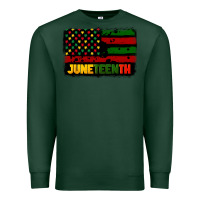 Sports Green juneteenth american flag Premium Sweatshirt - CowGirlArtShop