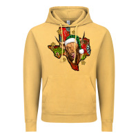 Vintage Mustard christmas texas highland cow Vintage Hoodie - Jasminsmagicworld