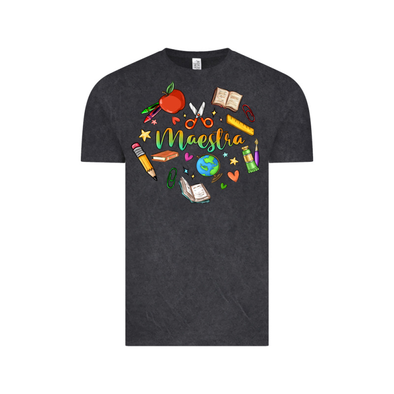 Maestra Teacher Heart Doodle Vintage Tee by MaliasSmallBusiness | Teevron