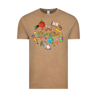 Vintage Coffee maestra teacher heart doodle Vintage Tee - MaliasSmallBusiness
