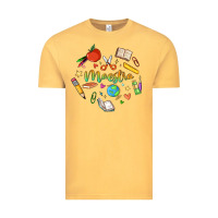 Vintage Mustard maestra teacher heart doodle Vintage Tee - MaliasSmallBusiness