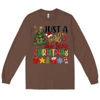 Chestnut just a girl who loves christmas Long Sleeve Tee - MaliasSmallBusiness