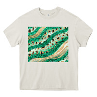 Cream green glitter Heavy Core Tee - JahusDesignShop