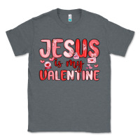 Charcoal Heather jesus is my valentine Classic Tee - MaliasSmallBusiness