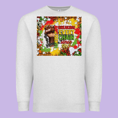 Juneteenth Breaking Every Chain Since 1865 Premium Sweatshirt Designed By Cowgirlartshop