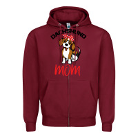 Burgundy Dachshund Mom Zipper Hoodie - Bettercallsaul