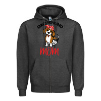 Charcoal Heather Dachshund Mom Zipper Hoodie - Bettercallsaul
