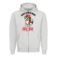 Dove Grey Dachshund Mom Zipper Hoodie - Bettercallsaul