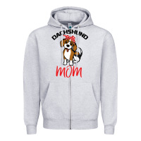Heather Grey Dachshund Mom Zipper Hoodie - Bettercallsaul