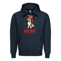 Navy Dachshund Mom Zipper Hoodie - Bettercallsaul