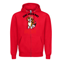 Red Dachshund Mom Zipper Hoodie - Bettercallsaul