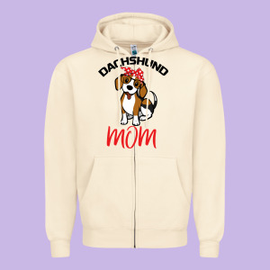 Dachshund Mom Zipper Hoodie Designed By Bettercallsaul