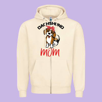 Dachshund Mom Zipper Hoodie Designed By Bettercallsaul