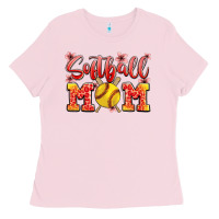 Bubblegum Pink softball mom Ladies Tee - JahusDesignShop