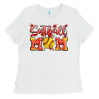 White softball mom Ladies Tee - JahusDesignShop