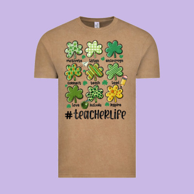Teacher St.patrick's Vintage Tee Designed By Maliassmallbusiness