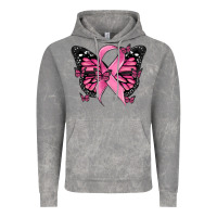 Cloud Rock breast cancer ribbon  butterfly Vintage Hoodie - MaliasSmallBusiness