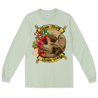 Matcha Sorta merry sorta scary skull Long Sleeve Tee - NancyCooperArtShop