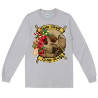 Moon Dust Sorta merry sorta scary skull Long Sleeve Tee - NancyCooperArtShop