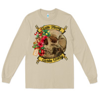 Mushroom Sorta merry sorta scary skull Long Sleeve Tee - NancyCooperArtShop