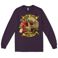 Plum Sorta merry sorta scary skull Long Sleeve Tee - NancyCooperArtShop