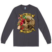 Smoke Sorta merry sorta scary skull Long Sleeve Tee - NancyCooperArtShop