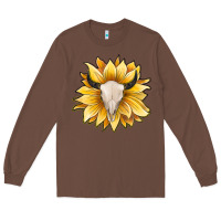 Chestnut sunflower bull skull Long Sleeve Tee - JahusDesignShop