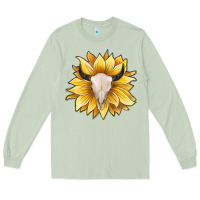 Matcha sunflower bull skull Long Sleeve Tee - JahusDesignShop