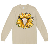 Mushroom sunflower bull skull Long Sleeve Tee - JahusDesignShop