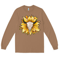 Toasted Coconut sunflower bull skull Long Sleeve Tee - JahusDesignShop