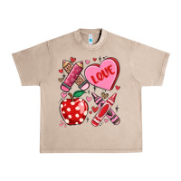French Oak valentine xoxo teacher Urban Heavy Tee - MaliasSmallBusiness