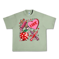 Oil Green valentine xoxo teacher Urban Heavy Tee - MaliasSmallBusiness