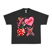 Pigment Black valentine xoxo teacher Urban Heavy Tee - MaliasSmallBusiness