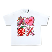 White valentine xoxo teacher Urban Heavy Tee - MaliasSmallBusiness