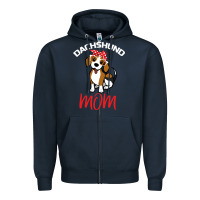 Navy Dachshund Mom Zipper Hoodie - Bettercallsaul