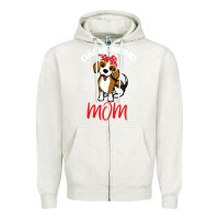 Oatmeal Heather Dachshund Mom Zipper Hoodie - Bettercallsaul