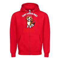Red Dachshund Mom Zipper Hoodie - Bettercallsaul