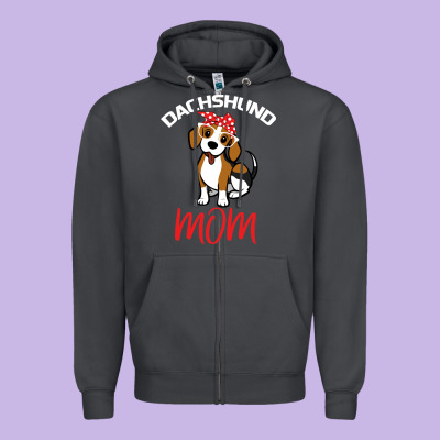 Dachshund Mom Zipper Hoodie Designed By Bettercallsaul