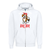 White Dachshund Mom Zipper Hoodie - Bettercallsaul