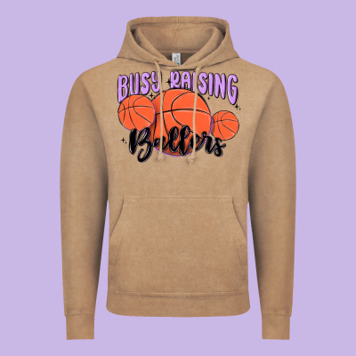Busy Raising Ballers Vintage Hoodie Designed By Maliassmallbusiness