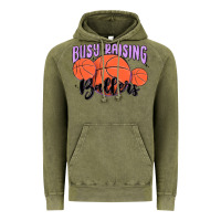 Vintage Olive busy raising ballers Vintage Hoodie - MaliasSmallBusiness