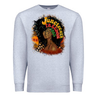 Heather Grey juneteenth freedom 1865 Premium Sweatshirt - CowGirlArtShop