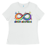White autism acceptance Ladies Tee - JahusDesignShop