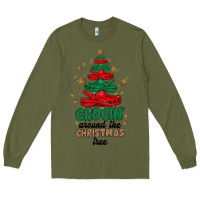Army Green crocin around the christmas tree Long Sleeve Tee - MaliasSmallBusiness