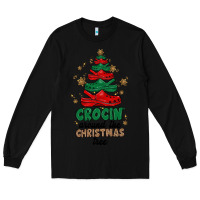 Black crocin around the christmas tree Long Sleeve Tee - MaliasSmallBusiness
