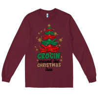 Burgundy crocin around the christmas tree Long Sleeve Tee - MaliasSmallBusiness