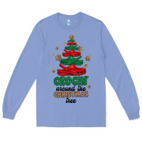 Colony Blue crocin around the christmas tree Long Sleeve Tee - MaliasSmallBusiness
