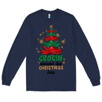 Navy crocin around the christmas tree Long Sleeve Tee - MaliasSmallBusiness