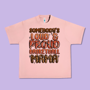 Somebodys Loud And Proud Basketball Mama Urban Heavy Tee Designed By Maliassmallbusiness